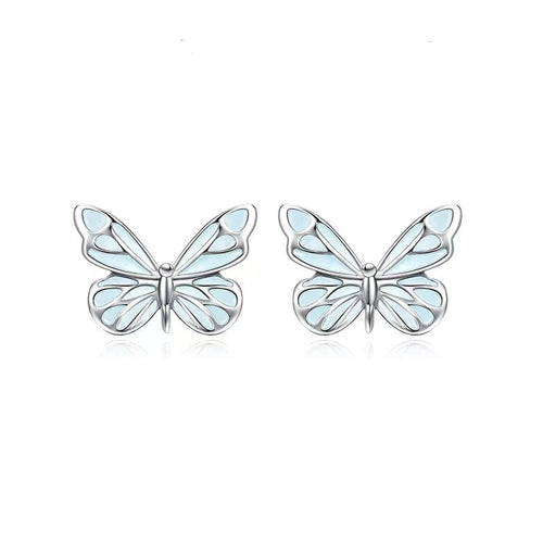 Leuchtende Schmetterling-Ohrringe (925er Silber)