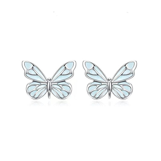 Leuchtende Schmetterling-Ohrringe (925er Silber)